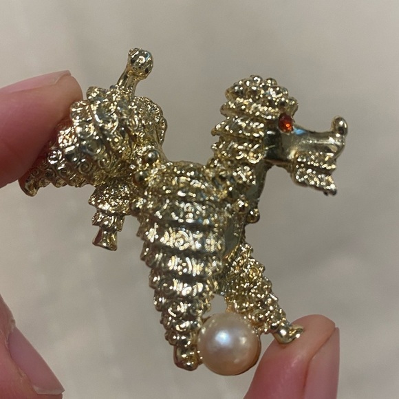 Vintage French Poodle Brooch - Pin - Picture 5 of 6